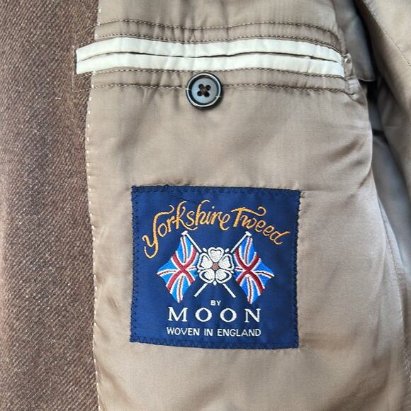 Brooks Brothers Yorkshire Tweed by MOON wool cashmere two button sport coat 46R - Picture 7 of 8
